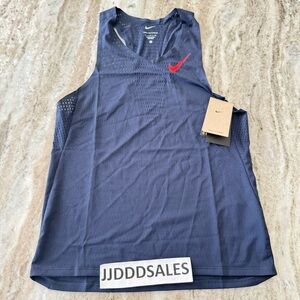 Nike AeroSwift Dri-FIT ADV Running Singlet 'Obsidian' FN4231-451 Men’s Sz Small